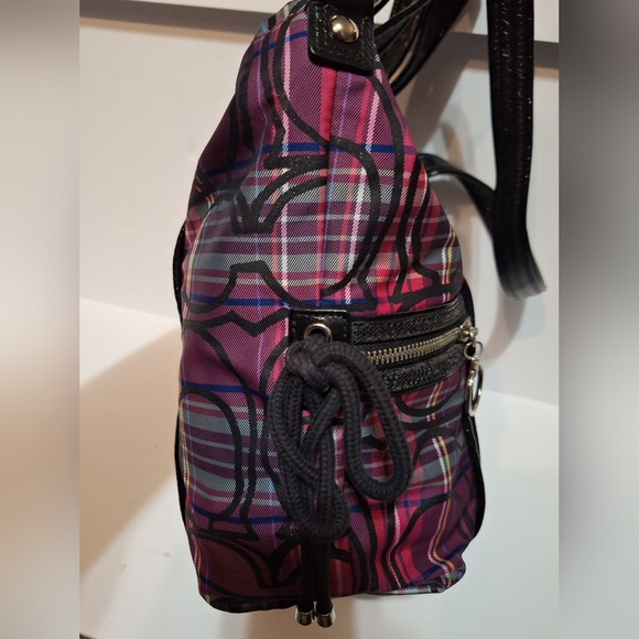 Coach Signature Poppy Tartan Plaid Spotlight 14371 - Picture 7 of 16